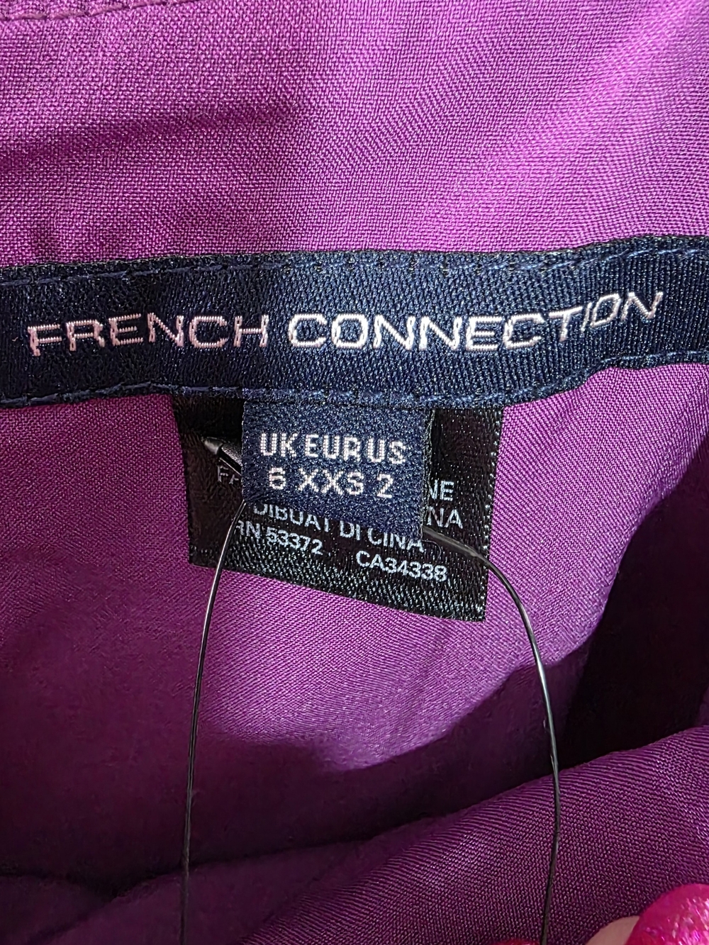 French Connection Tropical Print Mini Dress Pink Purple Strappy‎ NWT - Picture 2 of 9